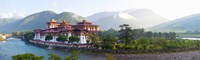 Monastery at the waterfront, Punakha Monastery, Punakha, Bhutan Fine Art Print