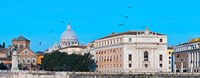 St. Peter's Basilica in Vatican City, Ponte Sant Angelo, Rome, Lazio, Italy by Panoramic Images - 23" x 9" - $28.99