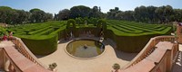 High angle view of a formal garden, Horta Labyrinth Park, Horta-Guinardo, Barcelona, Catalonia, Spain by Panoramic Images - 22" x 9"