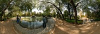 Tourists at a public park, Buen Retiro Park, Madrid, Spain Fine Art Print