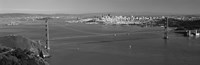 Golden Gate Bridge, San Francisco (black & white) by Panoramic Images - 28" x 9"