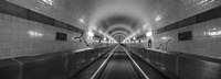 Underground walkway, Old Elbe Tunnel, Hamburg, Germany Fine Art Print