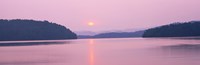 Sunset over mountains, Lake Chatuge, Western North Carolina, North Carolina, USA Fine Art Print