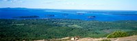 High angle view of a bay, Frenchman Bay, Bar Harbor, Hancock County, Maine, USA Fine Art Print