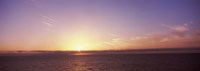 Sun Setting Behind Clouds over the Sea by Panoramic Images - 34" x 12"