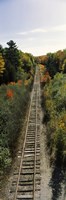 Railroad tracks along Route 1A between Ellsworth and Bangor, Maine, USA Fine Art Print