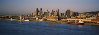 Harbor with the city skyline, Montreal, Quebec, Canada Fine Art Print