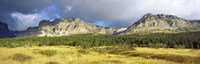 Clouds over mountains, Many Glacier valley, US Glacier National Park, Montana, USA Fine Art Print