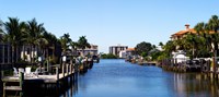 Waterfront homes in Naples, Florida, USA Fine Art Print