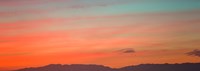 Mountain range at dusk, Santa Monica Mountains, Los Angeles County, California, USA Fine Art Print