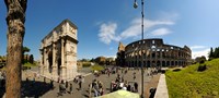 Historic Coliseum and Arch of Constantine, Rome, Lazio, Italy Fine Art Print