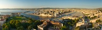 High angle view of a city with port, Marseille, Bouches-du-Rhone, Provence-Alpes-Cote D'Azur, France by Panoramic Images - 40" x 12"