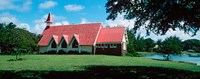 Church in a field, Cap Malheureux Church, Mauritius island, Mauritius Fine Art Print