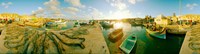 Boats at harbor, Malta Fine Art Print