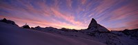 Mt Matterhorn at sunset, Riffelberg, Zermatt, Valais Canton, Switzerland Fine Art Print