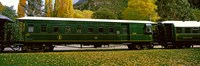 Green Carriage of Kingston Flyer vintage steam train, Kingston, Otago Region, South Island, New Zealand Fine Art Print
