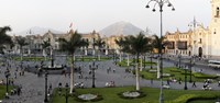 High angle view of Presidential Palace, Plaza-de-Armas, Historic Centre of Lima, Lima, Peru Fine Art Print