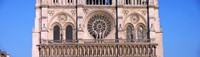 Architectural detail of a cathedral, Notre Dame de Paris, Paris, Ile-de-France, France Fine Art Print