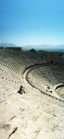 Ancient theatre in the ruins of Hierapolis, Pamukkale,Turkey (vertical) Fine Art Print