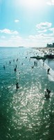 Tourists enjoying on the beach at Coney Island, Brooklyn, New York City, New York State, USA Fine Art Print