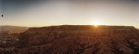 Cappadocia landscape at sunrise, Cappadocia, Central Anatolia Region, Turkey Fine Art Print