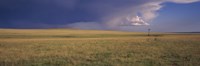 Lone windmill in a field, New Mexico, USA Fine Art Print