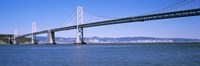 Suspension bridge across the bay, Bay Bridge, San Francisco Bay, San Francisco, California, USA by Panoramic Images - 36" x 12", FulcrumGallery.com brand