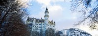 Low angle view of the Neuschwanstein Castle in winter, Bavaria, Germany Fine Art Print