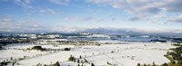 Snow covered landscape, view from Neuschwanstein Castle, Fussen, Bavaria, Germany Fine Art Print