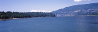 Lions Gate Bridge with Mountain in the Background, Vancouver, British Columbia, Canada Fine Art Print