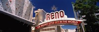 Low angle view of the Reno Arch at Virginia Street, Reno, Nevada Fine Art Print