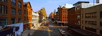 Buildings along a road in a city, view from High Line, New York City, New York State, USA Fine Art Print