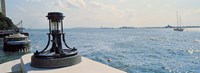 Navigational light at a harbor, New York City, New York State, USA Fine Art Print
