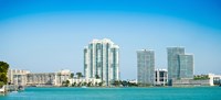 Modern buildings at the waterfront, Miami, Florida, USA 2013 Fine Art Print