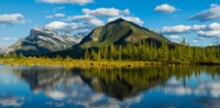 Mount Rundle and Sulphur Mountain reflecting in Vermilion Lake in the Bow River valley at Banff National Park, Alberta, Canada by Panoramic Images - 24" x 12"