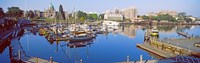 Buildings at the waterfront, Inner Harbor, Victoria, Vancouver Island, British Columbia, Canada Fine Art Print