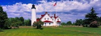 Clouds over the Point Iroquois Lighthouse, Michigan, USA Fine Art Print