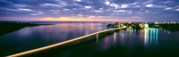 Estero Boulevard at night, Fort Myers Beach, Estero Island, Lee County, Florida, USA Fine Art Print
