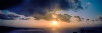 Sea at sunset, Santorini, Cyclades Islands, Greece Fine Art Print