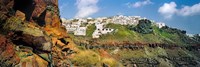 Houses on a hill, Santorini, Greece Fine Art Print