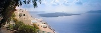 Dwellings along cliff, Santorini, Greece Fine Art Print