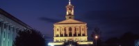 Government building at dusk, Tennessee State Capitol, Nashville, Davidson County, Tennessee, USA Fine Art Print