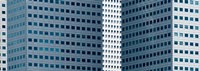 Close up of buildings in Singapore Fine Art Print