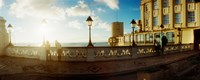 Lacerda Elevator on the coast at sunset, Pelourinho, Salvador, Bahia, Brazil Fine Art Print