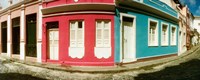 Houses along a street in a city, Pelourinho, Salvador, Bahia, Brazil Fine Art Print