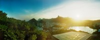 Helipad at the top of Sugarloaf Mountain at sunset, Rio de Janeiro, Brazil by Panoramic Images - 30" x 12"