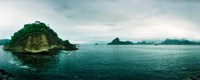 Small island in the ocean, Niteroi, Rio de Janeiro, Brazil Fine Art Print