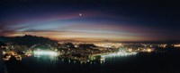 Rio de Janeiro lit up at night viewed from Sugarloaf Mountain, Brazil Fine Art Print