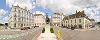 Nicephore Niepce Statue at town square, Port Villiers Square, Chalon-Sur-Saone, Burgundy, France Fine Art Print