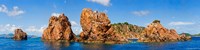 Rock formations in the sea, The Indians, Norman Island, British Virgin Islands Fine Art Print